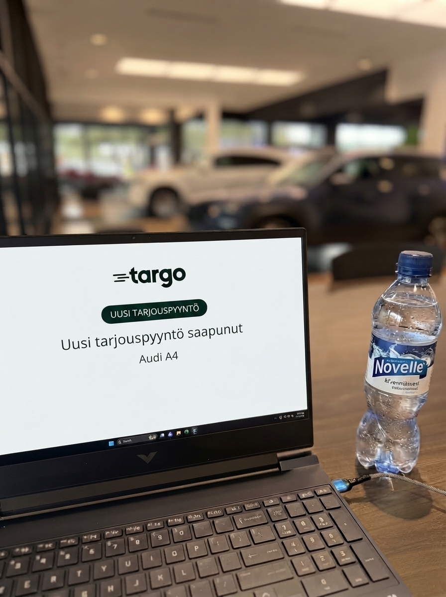 Autoliikkeen yhteydenotto ja tarjous autosta